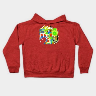 red samurai alien mecha robot ecopop Kids Hoodie